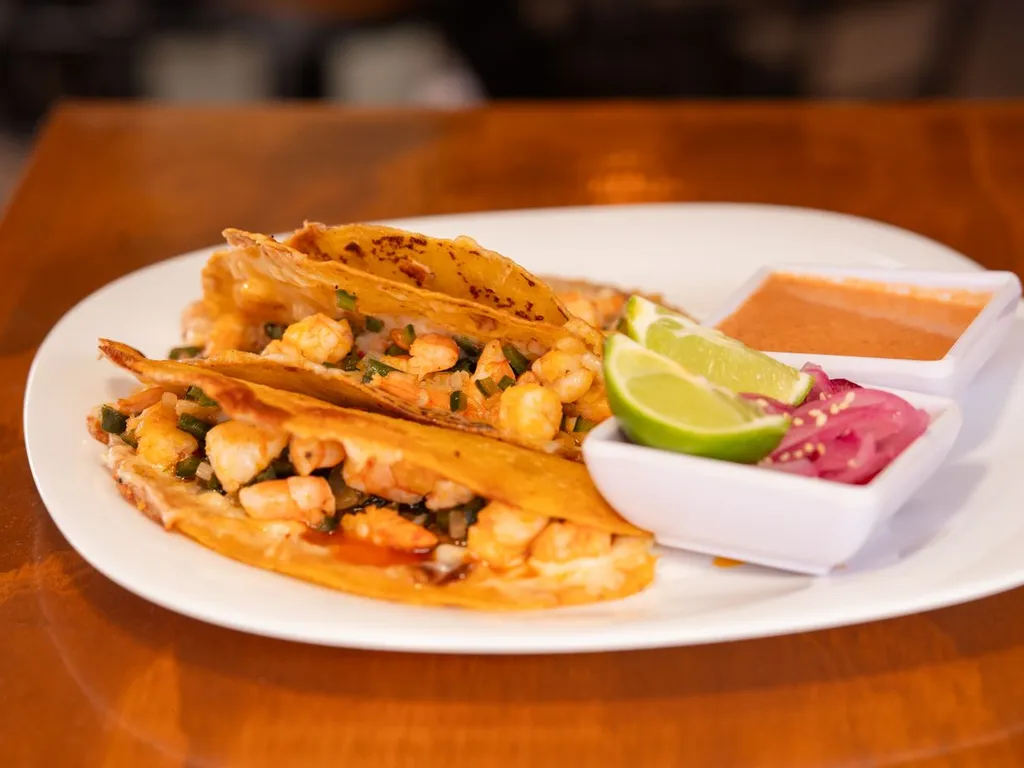 Taco med scampi